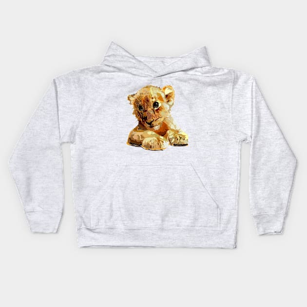 Cute baby lion Kids Hoodie by Impression Style